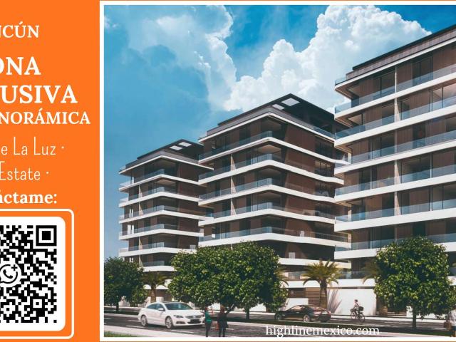 DEPARTAMENTO DE LUJO. 2 REC?MARAS CON TERRAZA. ALBERCA Y JACUZZI.CANC?N. ENTREGA INMEDIATA