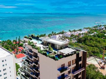 DEPARTAMENTO EN COSTA MUJERES, A LA VENTA CON 2 HABITACIONES, JUNTO AL MAR