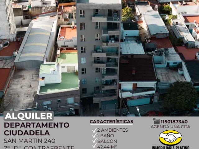 Departamento en alquiler Ciudadela 2 ambientes