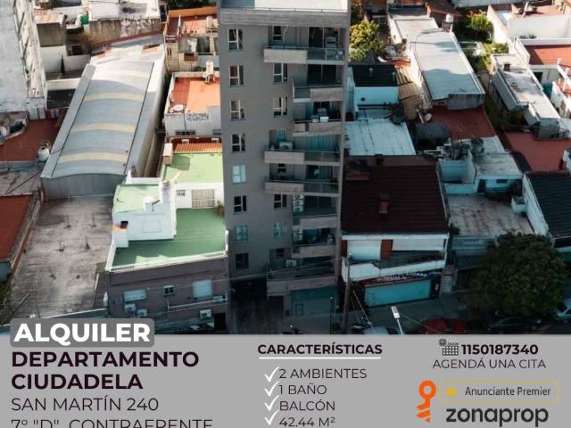 Departamento en alquiler Ciudadela 2 ambientes