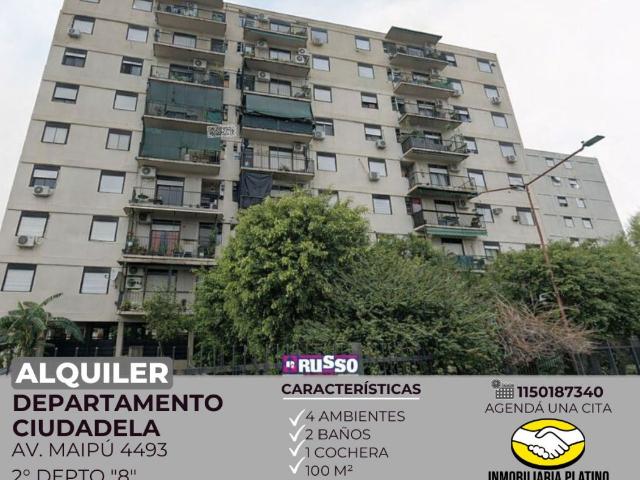 Departamento en alquiler Ciudadela 4 ambientes