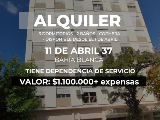 Departamento en Alquiler en 11 De Abril 37, Centro, Bahía Blanca
