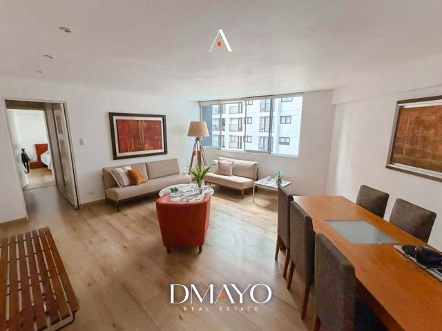 Departamento en alquiler en el corazon de Miraflores de 2 dorm y 105 m2