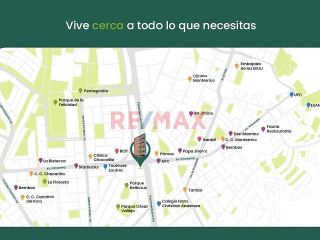Departamento en alquiler en Santiago De Surco a S/2,350 al mes