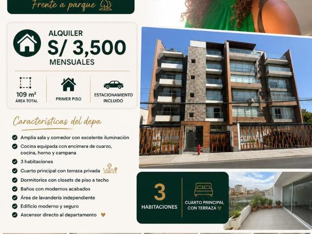 Departamento en alquiler en Surco Vista Alegre