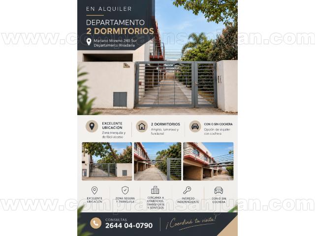 Departamento En Alquiler En Rivadavia 2 Dormitorios
