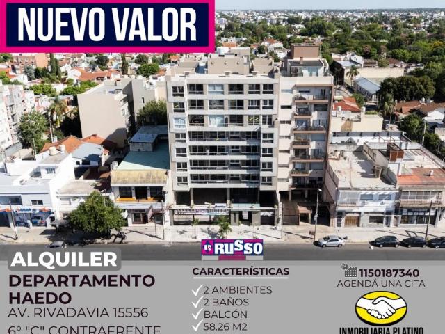 Departamento en alquiler Haedo 2 ambientes