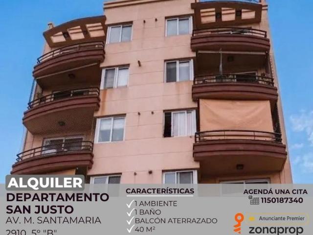 Departamento en alquiler San Justo 1 ambientes
