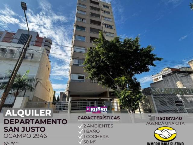 Departamento en alquiler San Justo 2 ambientes