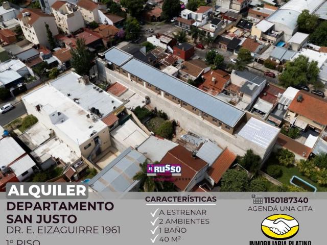 Departamento en alquiler San Justo 2 ambientes