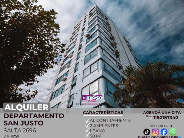 Departamento en alquiler San Justo 2 ambientes
