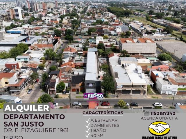 Departamento en alquiler San Justo 2 ambientes
