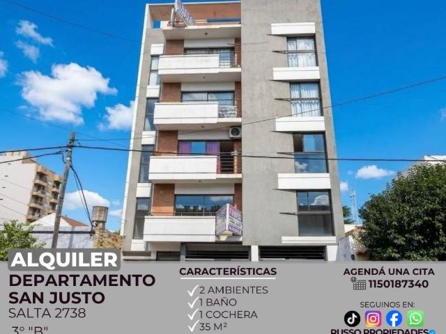 Departamento en alquiler San Justo 2 ambientes