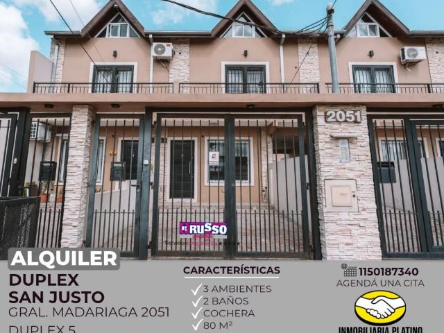 Departamento en alquiler San Justo 3 ambientes