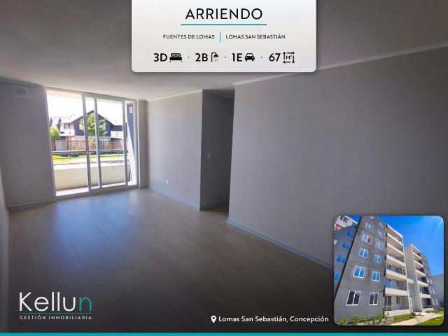 Departamento en arriendo 3 dormitorios fuente de lomas