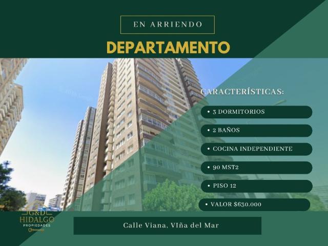 Departamento en arriendo en arrienda hidalgo propiedades, viña del mar