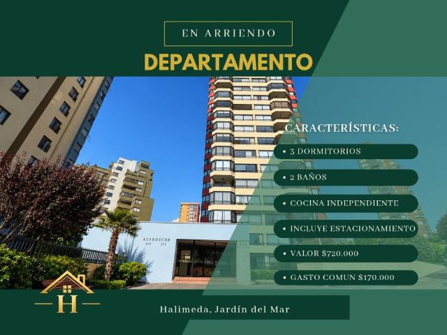 Departamento en arriendo en arrienda hidalgo propiedades, viña del mar