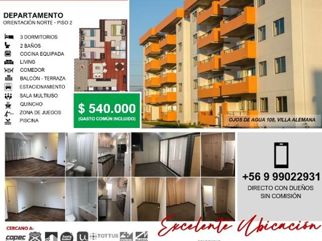 Departamento en Arriendo en Quilpué 2 baños