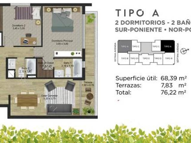 Departamento en Arriendo Septima Avenida San Miguel