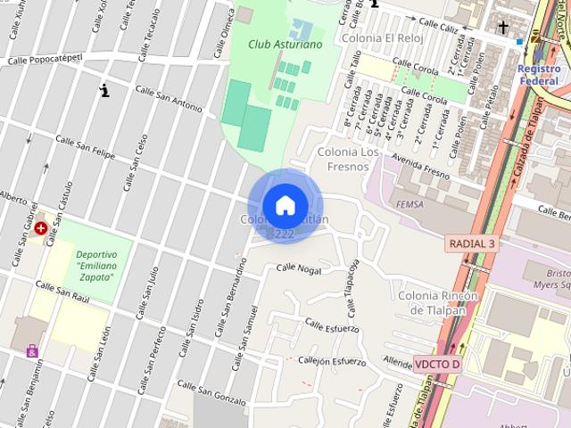 Departamento en Los Fresnos con 1 recámara, ID: 142509