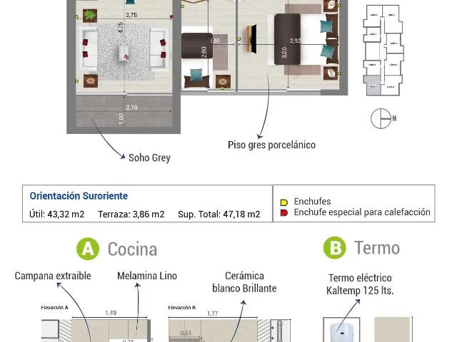 Departamento en La Cisterna