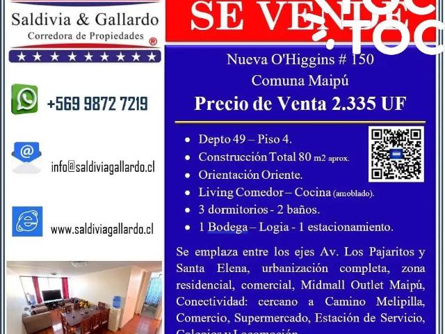Departamento en Maipú