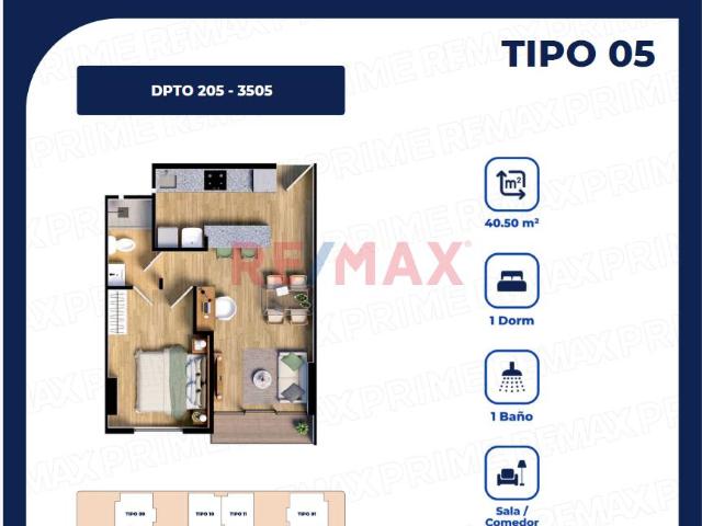 Departamento En Surquillo 1 Dormitorio 40.5 M²