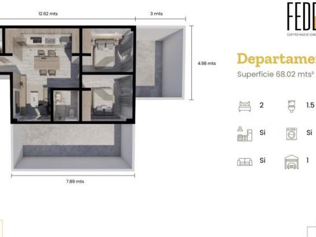 Departamento en Venta Torre Fedor 4959, Jardines de la Patria