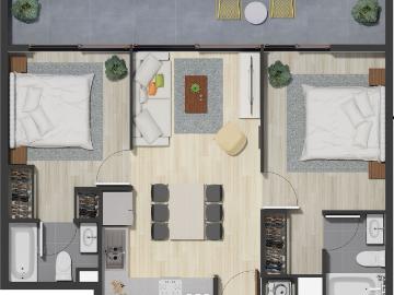 Apartamento en venta en Arauco, Parque Foresta - Estacionamiento
