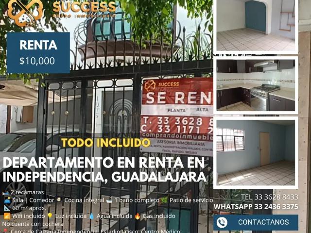 Departamento en Renta – Col. Independencia, Guadalajara