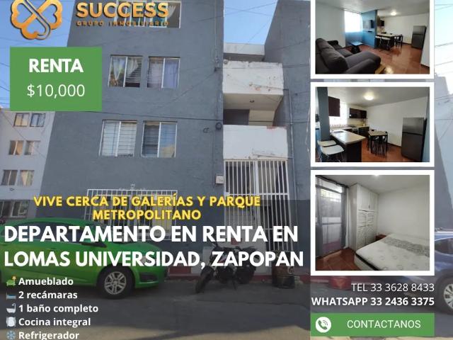 Departamento en Renta Amueblado – Lomas Universidad, Zapopan