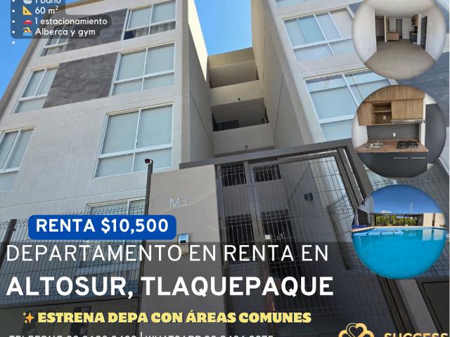 Departamento en Renta – Altosur, Tlaquepaque