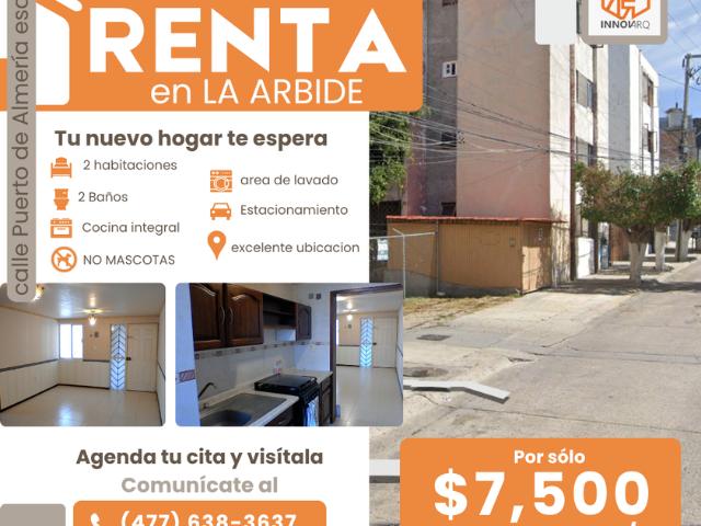 Departamento en renta Arbide, León, Guanajuato, México