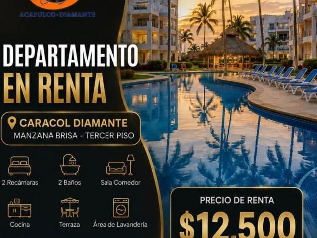 Departamento en renta Granjas Del Márquez, Acapulco De Juárez
