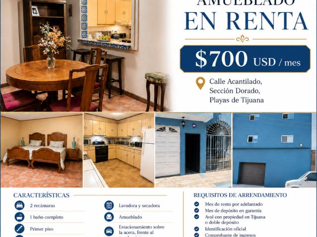 Departamento en renta Del Acantilado, Playas De Tijuana, Dorada, Tijuana, Baja California, México