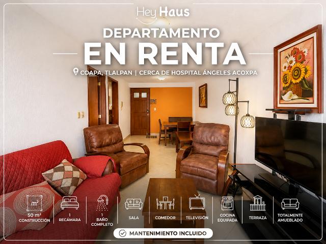 DEPARTAMENTO EN RENTA EN COAPA, TLALPAN