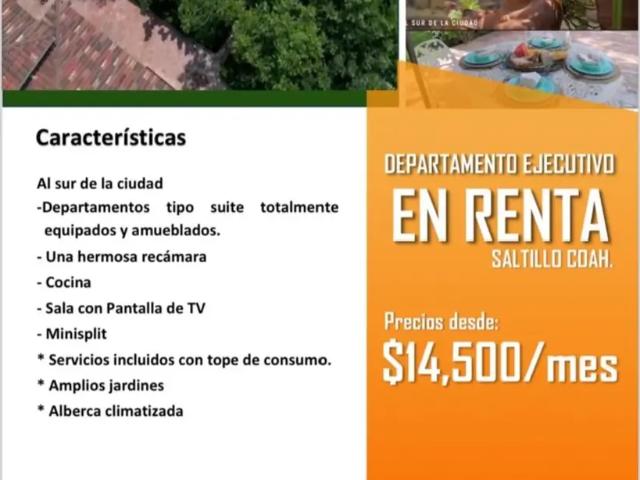 Departamento en Renta en Boulevard Antonio Cárdenas, Sur de Saltillo