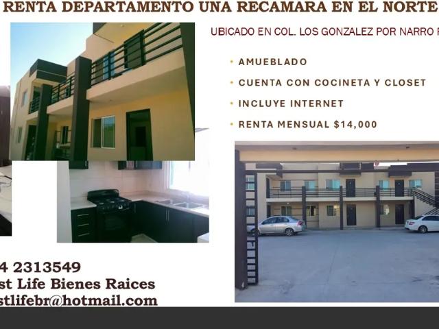 Departamento en renta en Los Gonzalez, Saltillo, Coahuila de Zaragoza