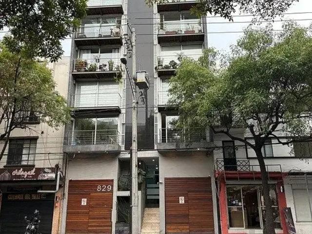 Departamento en renta en la Colonia del Valle, con Roof top y Bodega