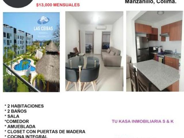 Departamento en renta en Las Ceibas Residencial, Manzanillo, Colima