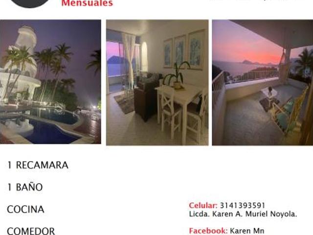 Departamento en renta en Las Hadas, Manzanillo, Colima
