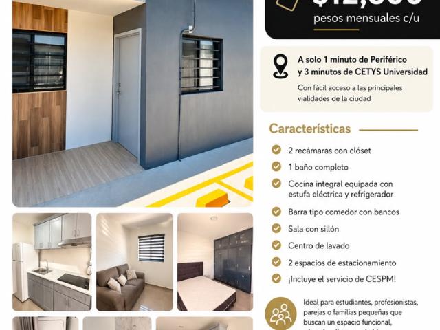 Departamento en renta en Las Hadas, Mexicali, Baja California