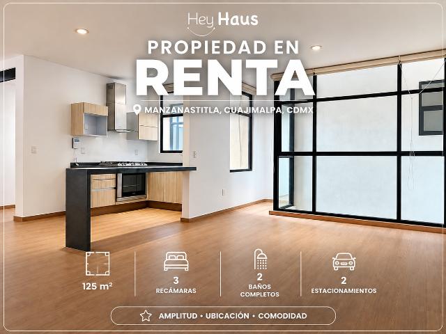 DEPARTAMENTO EN RENTA EN LIC. CASTILLO LEDON, CUAJIMALPA DE MORELOS