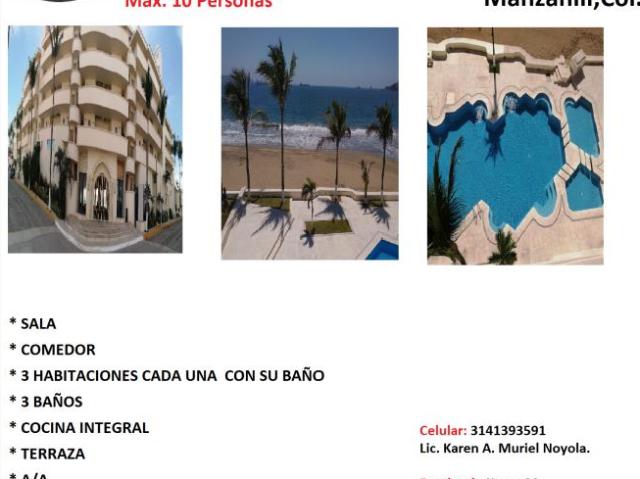 Departamento en renta en Salagua, Manzanillo, Colima
