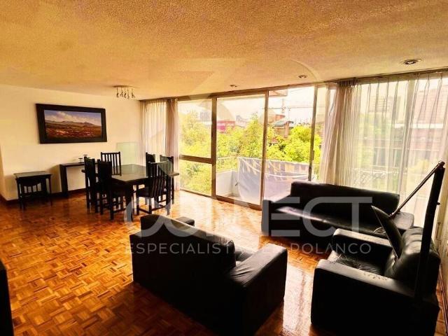 Departamento en Renta en Polanco 2R/2.5B/1E Balcón Amueblado 120m2