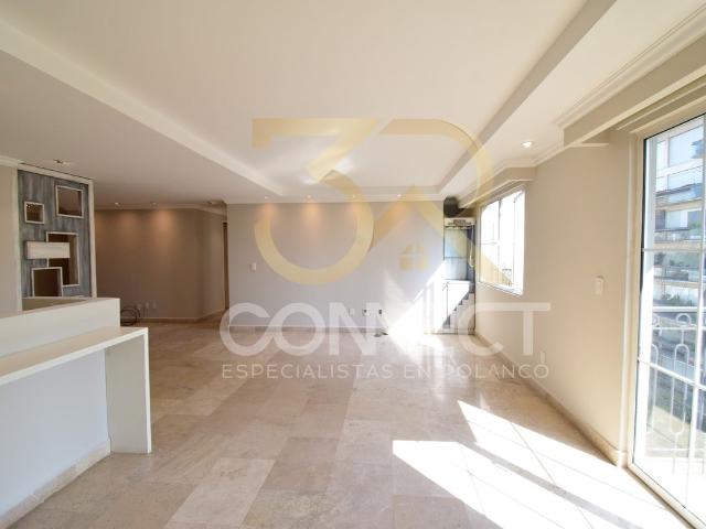 Departamento en Renta en Polanco 2R/2.5B/2E Balcón Excelente ubicación 160m2