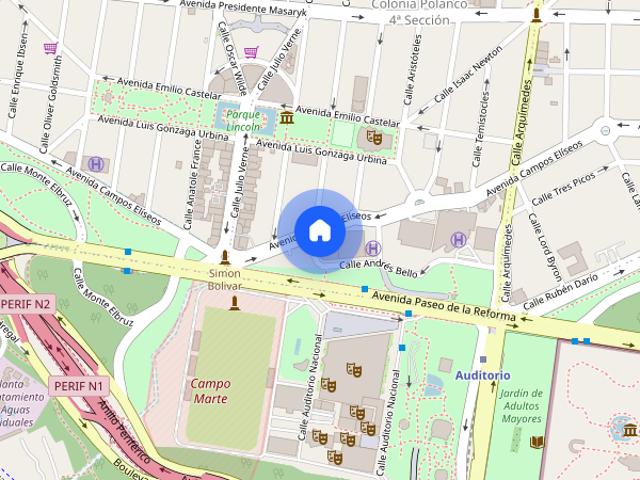 Departamento en renta en Polanco con vista al Auditorio Nacional