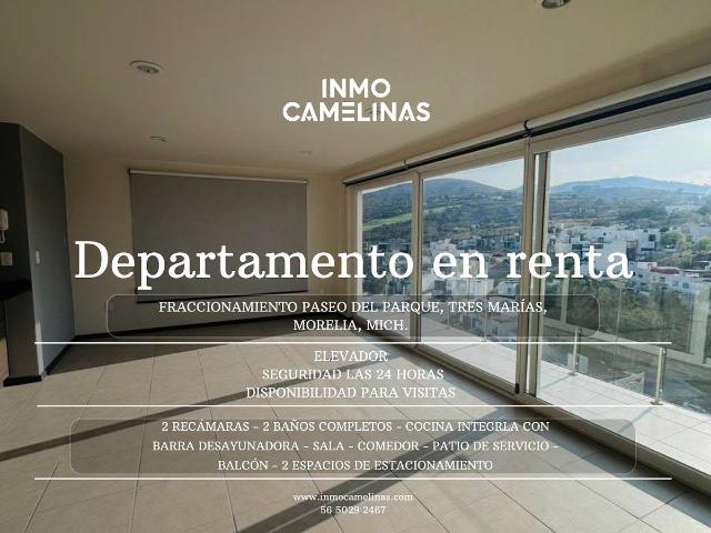 Departamento en Renta en Paseo del Parque, Tres Marías, Morelia, Michoacán