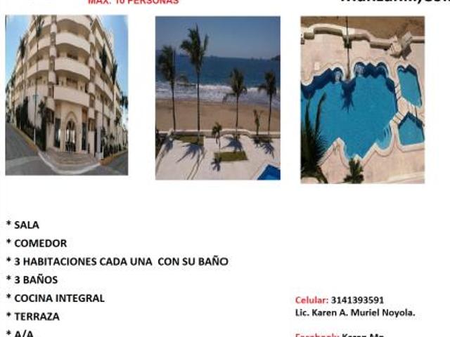 Departamento en renta en Valle Salagua, Manzanillo, Colima