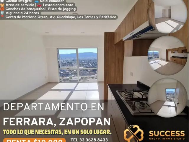 DEPARTAMENTO EN RENTA – FRACCIONAMIENTO FERRARA, ZAPOPAN